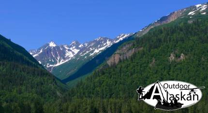 Four Winds Mountain as seen from the Klehini River.