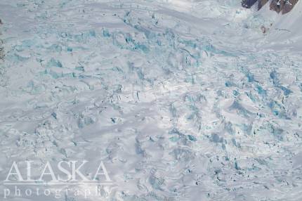 Crevasses on the Kahiltna Glacier.