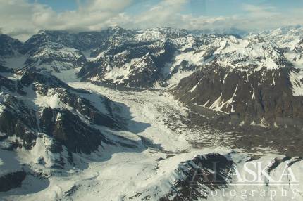 Looking at the Kanikula Glacier near its terminus.