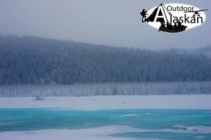 Brilliant blue ice of the Klehini River on a winters morning. Taken Jan 01, 2009.