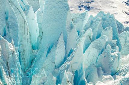 As the Matanuska Glacier reaches it's terminus it fragments.