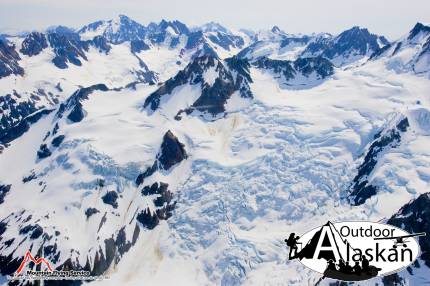 Looking south at Mount Krause and down the Takhinsha Mountains. July 2009.